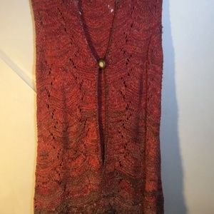 J.JILL knit vest with matching scarf size Small 32” long